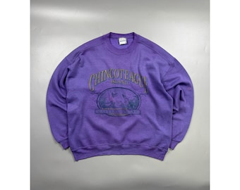 Men's Chincoteague Island Made in USA Distressed Sweatshirt Size XL (Y1194)