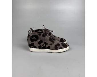 Damen-Sneaker von Iris Von Arnim aus Wolle mit Leopardenmuster, Größe EU 40