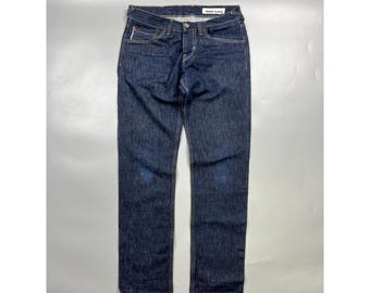 Men's Rokker Raw Premium Selvedge Denim Jeans Pants Size 31/34 (Y0933)