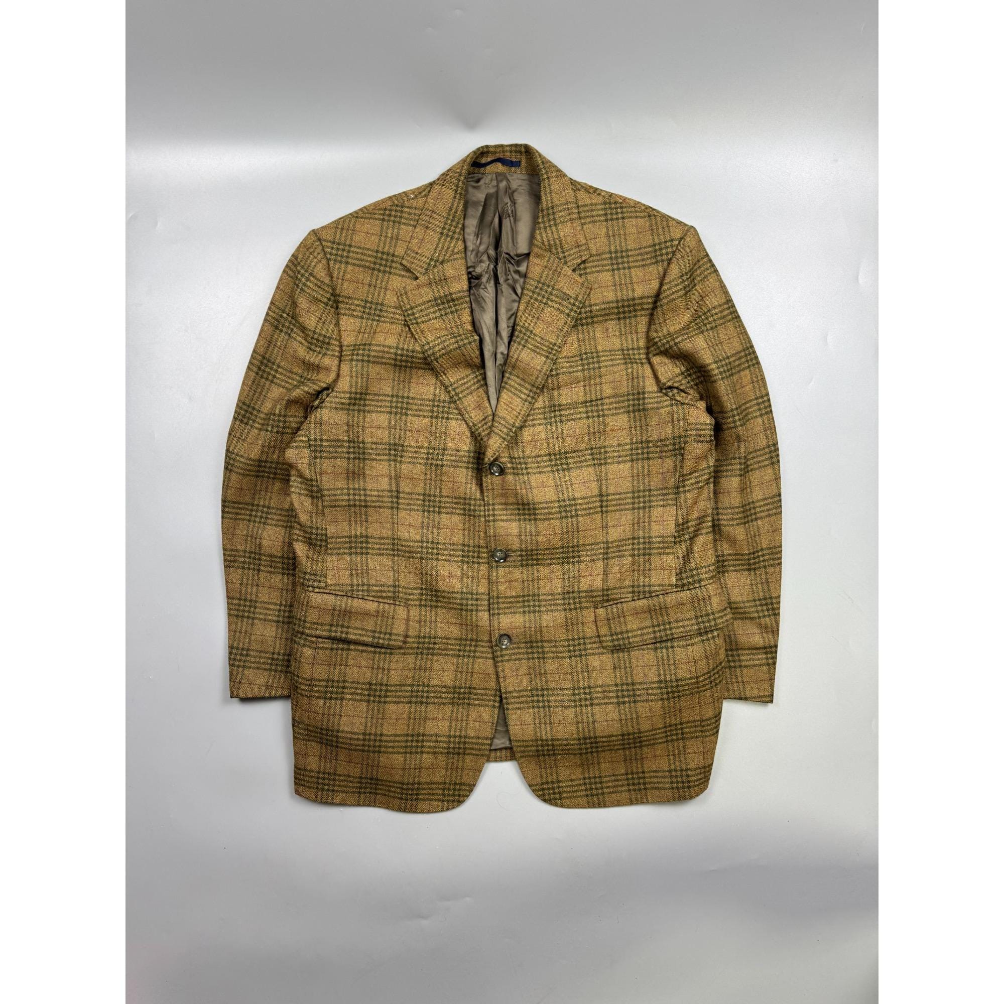 ジャケット・アウター 90s Burberry tweed check tailored jacket Burberry Tweed Mens Blazer - Etsy