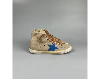 Women's Vintage Golden Goose France Hi Top Cloth Sneakers Size EU 37 (Y0870)