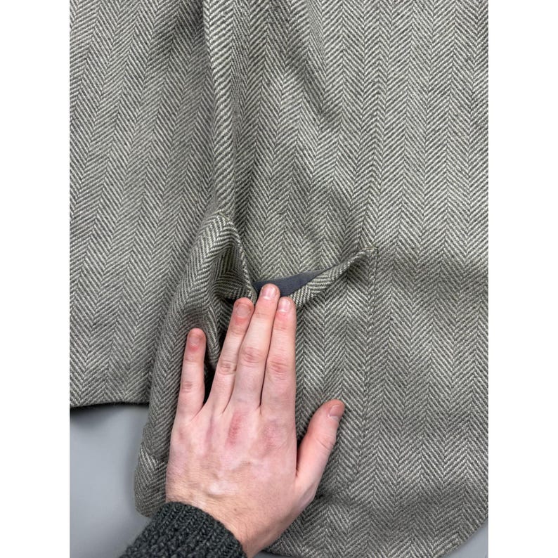 Men's Boggi Milano Wool Blend Two Button Herringbone Pattern Blazer Size IT 56 R (Y1237) image 5