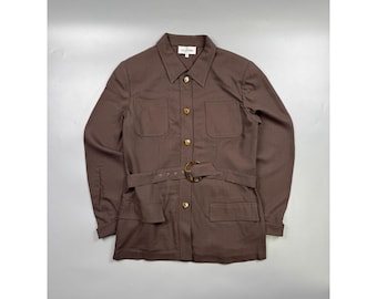 Women’s Valentino Miss V Vintage Wool Belted Overshirt Size IT 44 (Y1209)