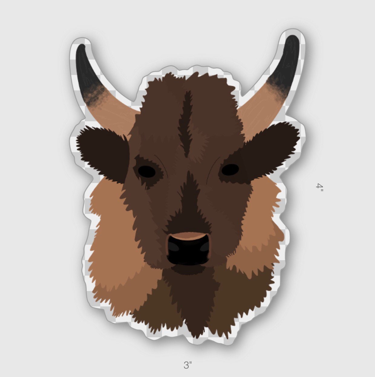 Clear Buffalo Sticker - Etsy