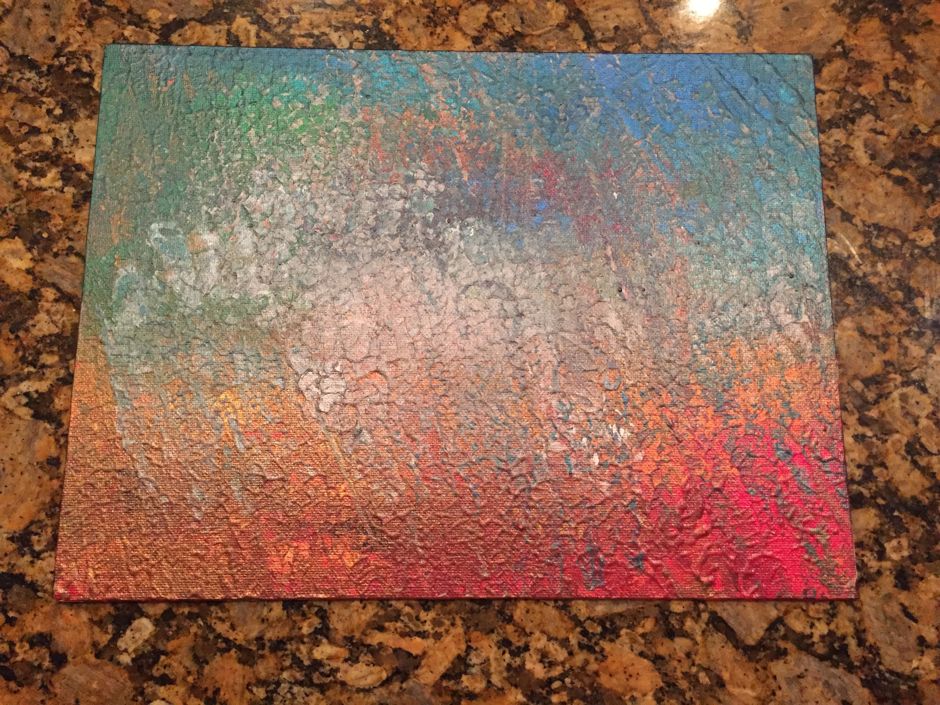 Abstract Acrylic Metallic Painting on 9x12 Canvas Board Etsy.de