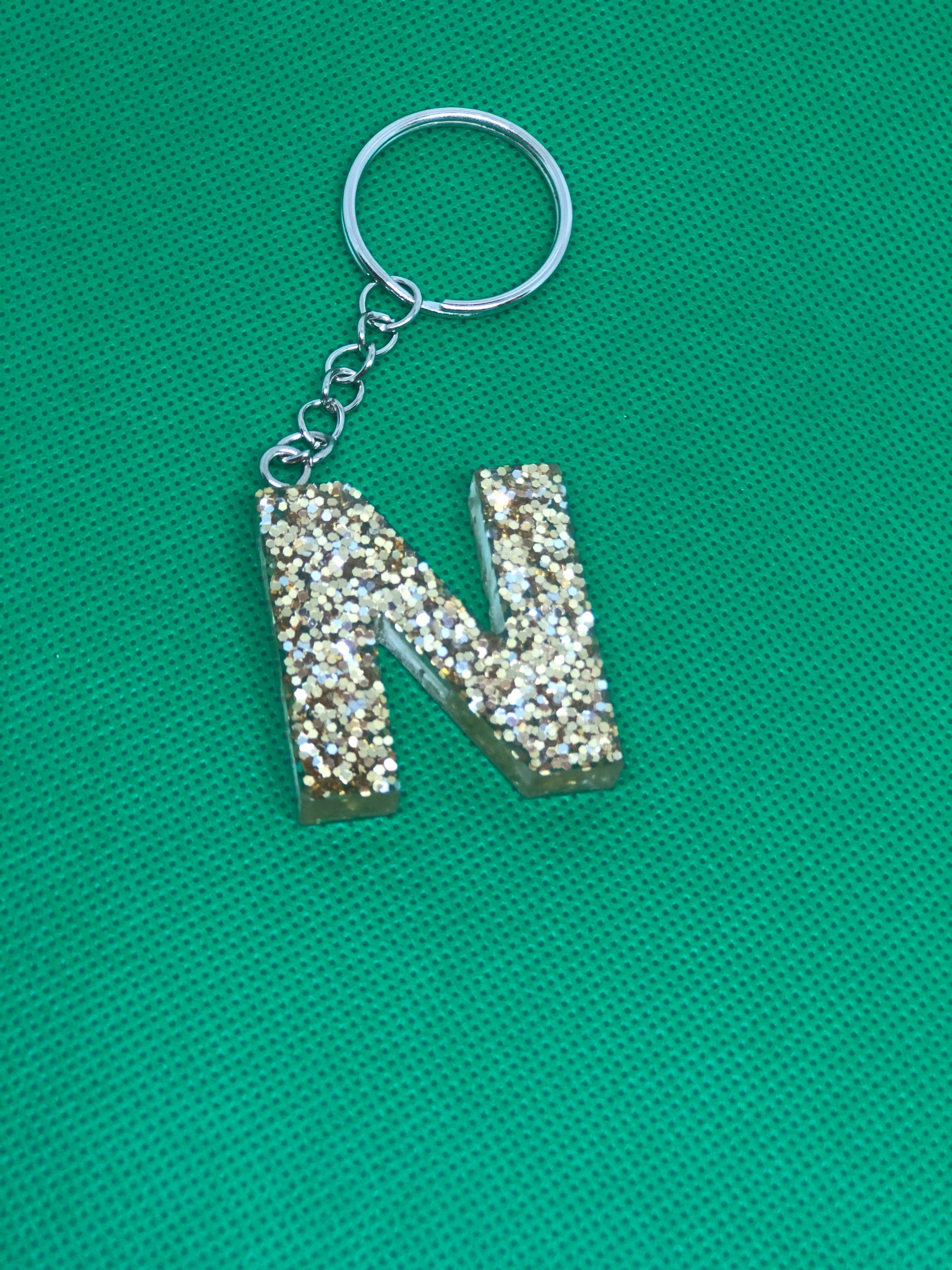 Custom Letter Keychain Etsy