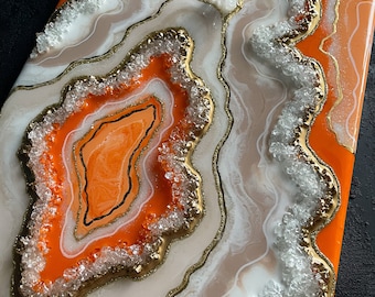 Resin Wall Art Geode Wall Art Смола Geode Смола 3D Картина Смола Живопись Эпоксидный Холст Geode Art Art Art