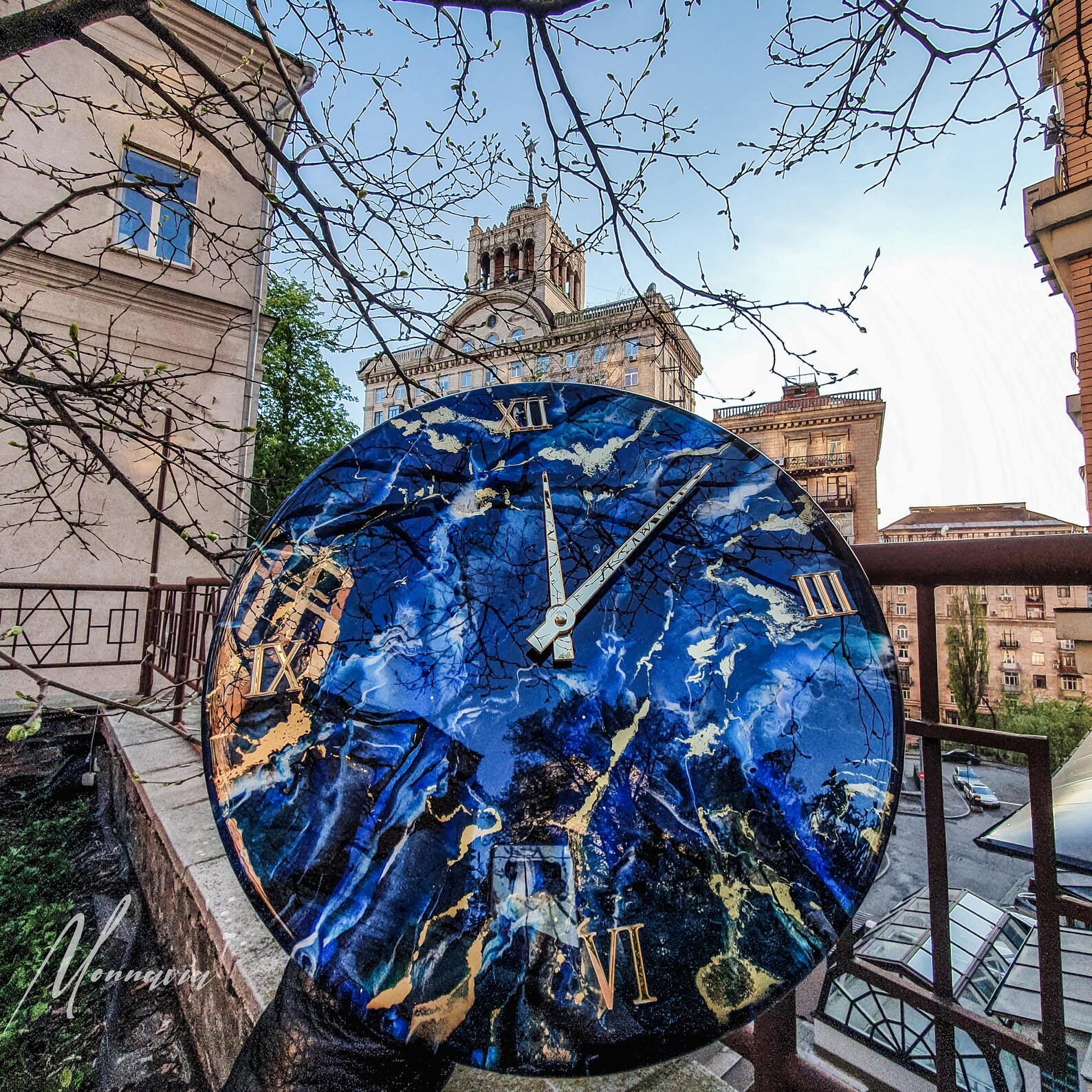 Wall Clock Unique Resin Art Modern Wall Clock Abstract Wall Etsy