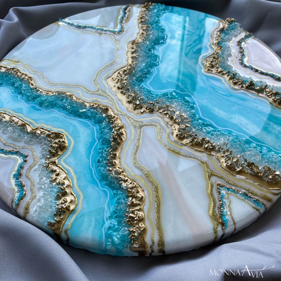 Resin Geode Geode Painting Resin Art Abstract Painting | Etsy