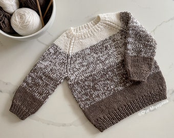 Knitting Pattern Sweater for Babies and Toddlers / Top Down Raglan Seamless  Sweater / Ombré Sweater / Unisex Sweater english Only -  Canada