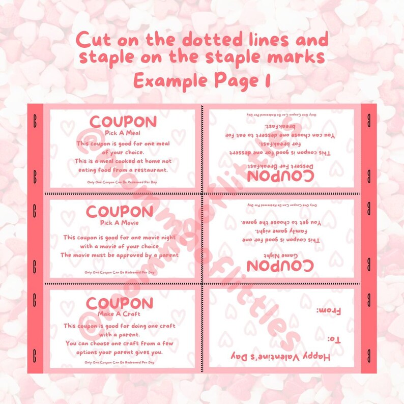 Coupon Book for Kids 10 Coupons Printable Valentine's Present for Kids ...