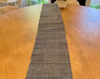 Raffia table runner from the Philippines, blue