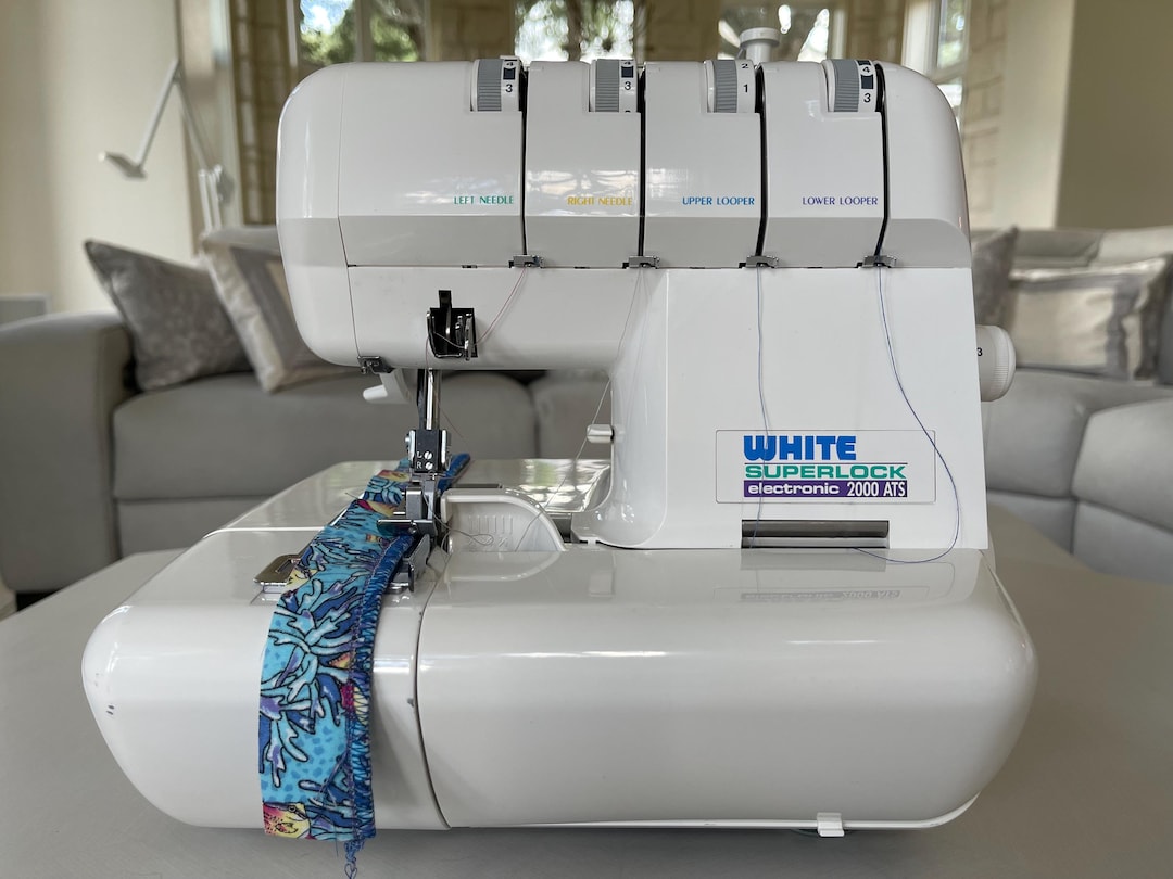 Vintage White Superlock Electronic 2000 ATS Serger W/ Accessories