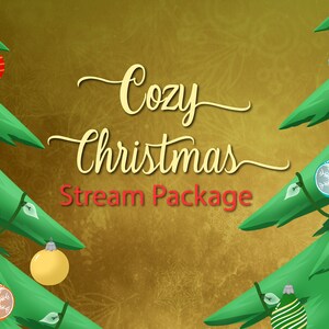 Cozy Christmas Stream Paket / Animierte Weihnachten Twitch Paket / Twitch / Youtube / Stinger Transition / Alerts / Overlay / Panels