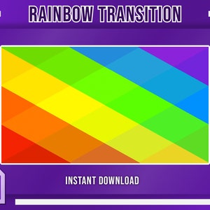 Rainbow - Twitch Stinger Transition / Stream Transition / OBS Transition / Animated Transition / Scene Transition / Overlay
