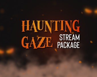 Haunting Gaze Stream Package / Halloween Screens / Halloween Stream Package / Twitch / Stinger Transition / Alerts / Overlay / Panels