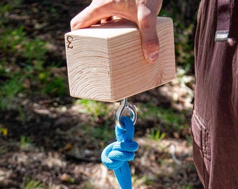 Bloc de poignée en bois | Équipement d'entraînement pour la force de préhension de l'avant-bras | Cadeau d’exercice d’escalade