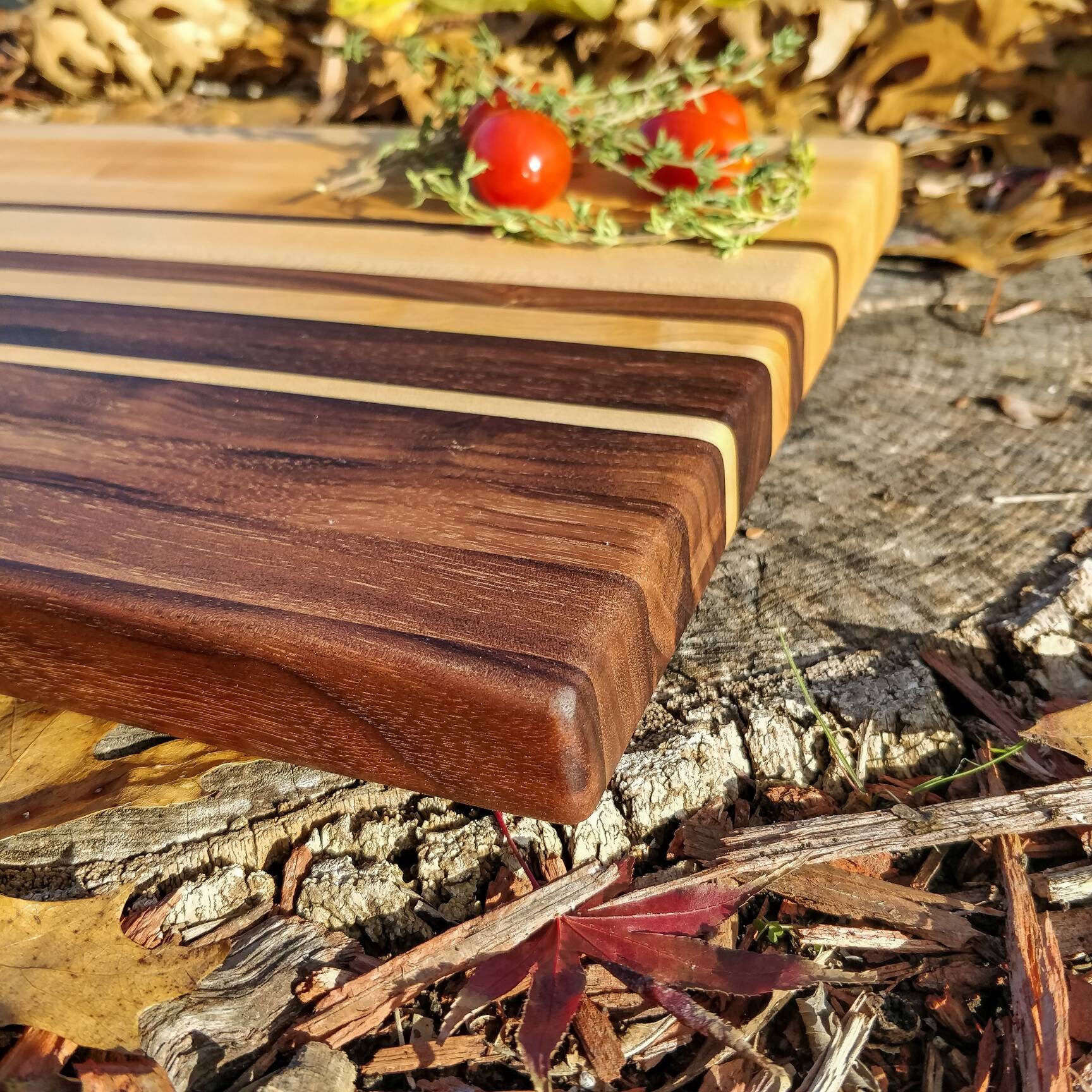 Edge Grain Cutting Board Handmade Wooden Cutting Board Maple Etsy