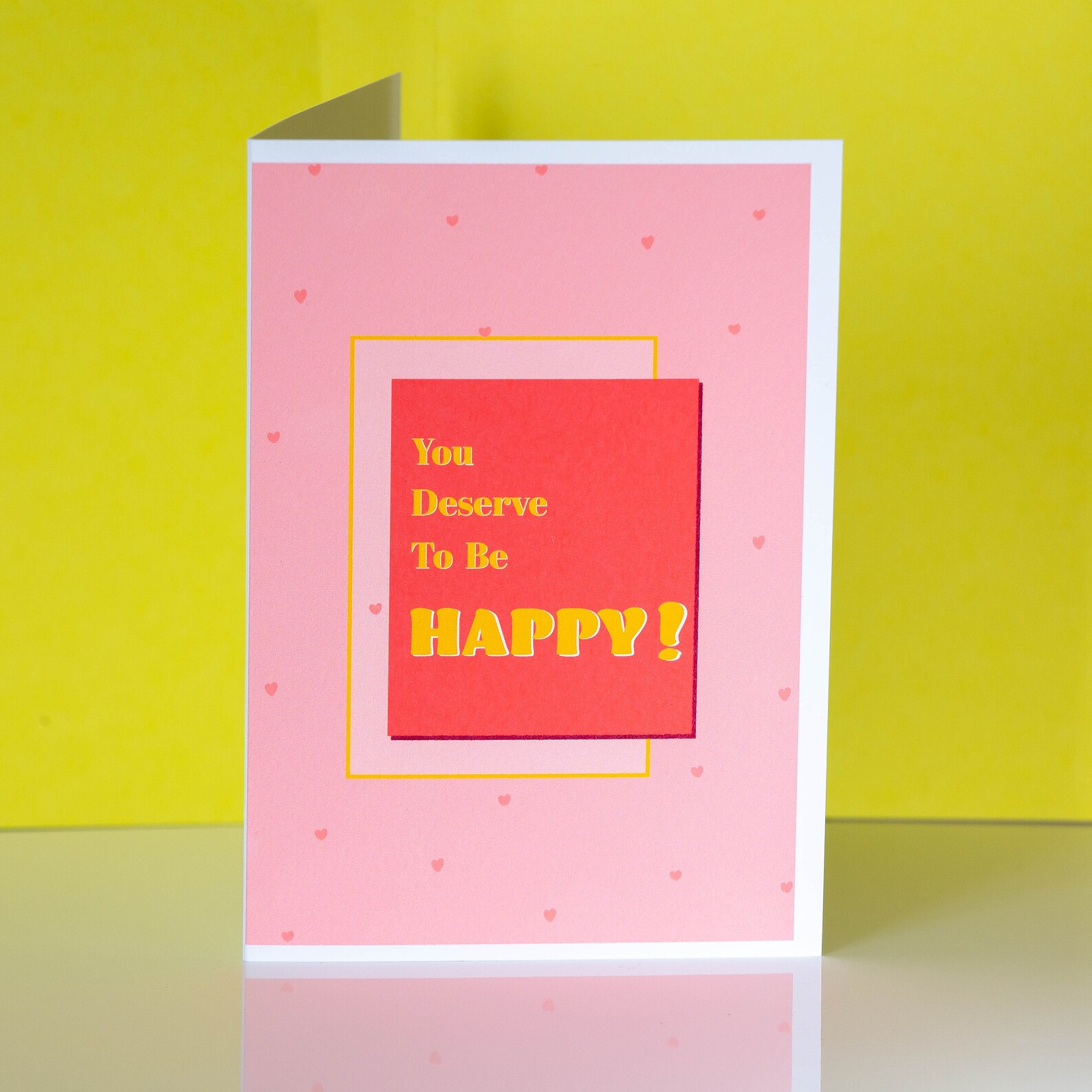 You Deserve to Be Happy Card Illustrated Greeting Card Etsy