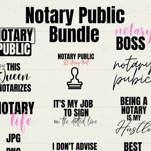 Notary Public Bundle | Notarize | This Queen Notarizes | Notary Life Cut File | Notary Hustle | Best Notary Public entrepreneur