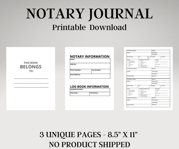 Design &amp; Templates Stationery Printable Template Notary Public Signing ...
