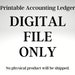 Printable Accounting Ledger | Bookkeeping Journal for Small Businesses ...
