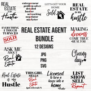 Real Estate Bundle | Realtor Bundle | Realtor Saying | Funny Realtor Cut File | Real Estate Agent | Sell Homes | Real Estate entrepreneur
