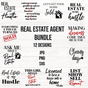 Paquete de bienes raíces / Paquete de agente inmobiliario / Frases de agente inmobiliario / Archivo de recortes divertidos de agente inmobiliario / Agente inmobiliario / Vender casas / Emprendedor inmobiliario