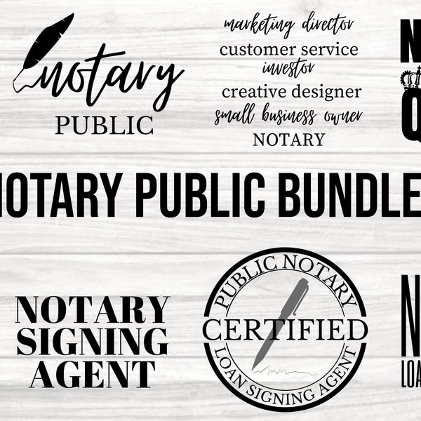 Notary Public Bundle | Signing Agent Bundle | Notary Queen | Notary Cut File | Loan Signing Agent | Notary Public entrepreneur