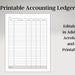 Printable Accounting Ledger | Bookkeeping Journal for Small Businesses ...