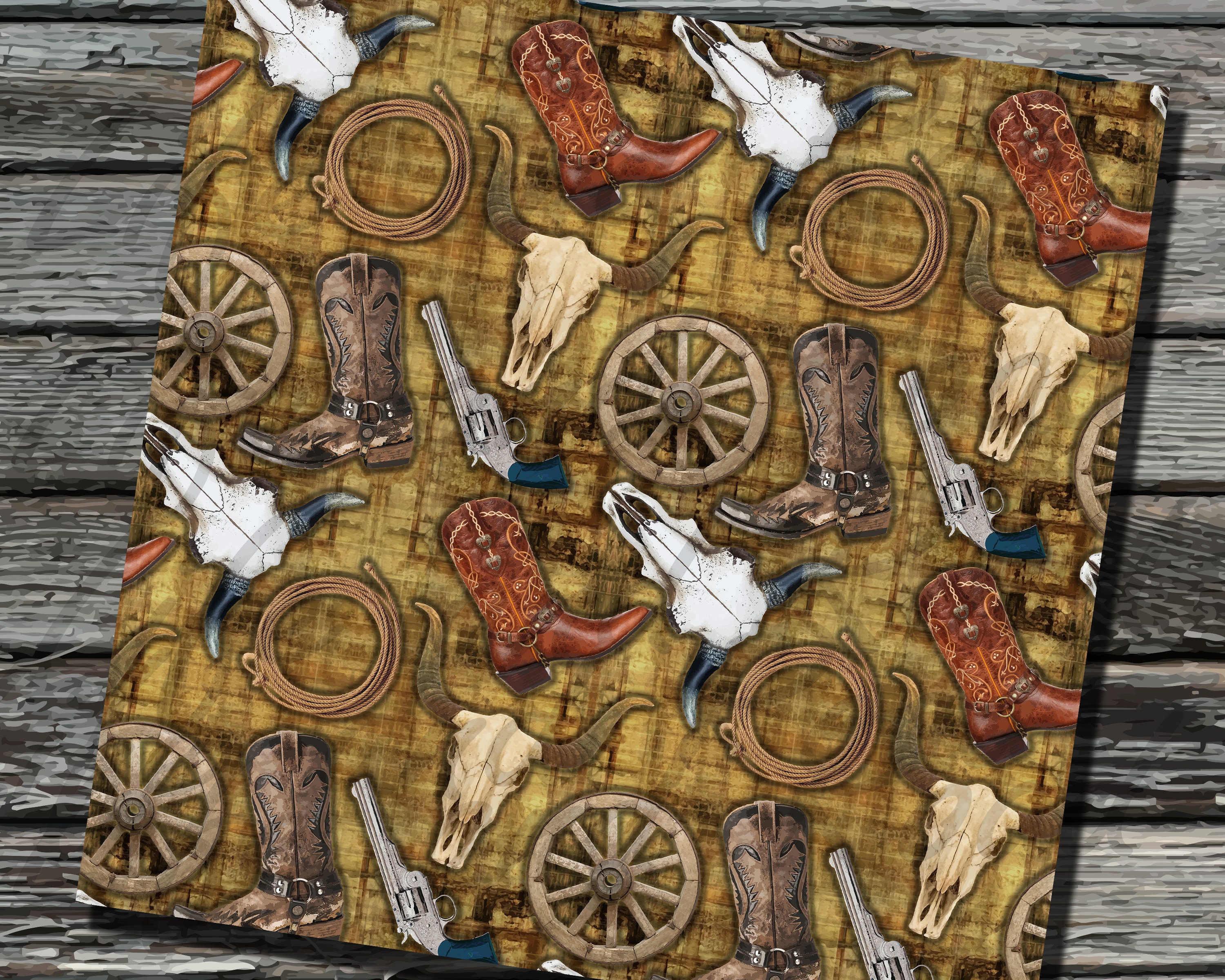 Western Seamless Pattern Digital PNG File Instant Download Etsy