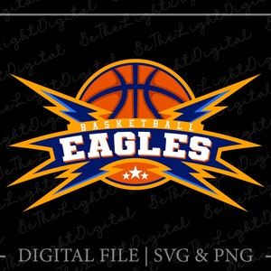 Eagles Basketball Svg, Basketball Svg, School Spirit Svg, Digital Download, Team Mascot Svg, Sports Svg, Team decal Svg, Svg Cut File