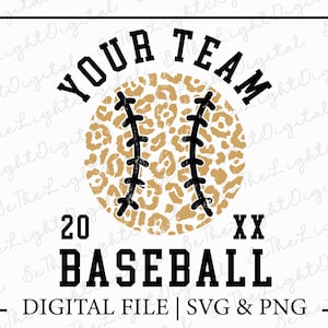 Custom Baseball Svg, Baseball Svg, Digital Download, Leopard Svg, Distressed Svg, Numbers Svg, Cricut, Softball Fan Svg, Svg Cut File