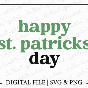 Happy St Patricks Day SVG, Glücksbringer SVG, Kleeblatt, St Patricks Day, digitaler Download, irischer Download, Retro-Svg, geschnittene Datei