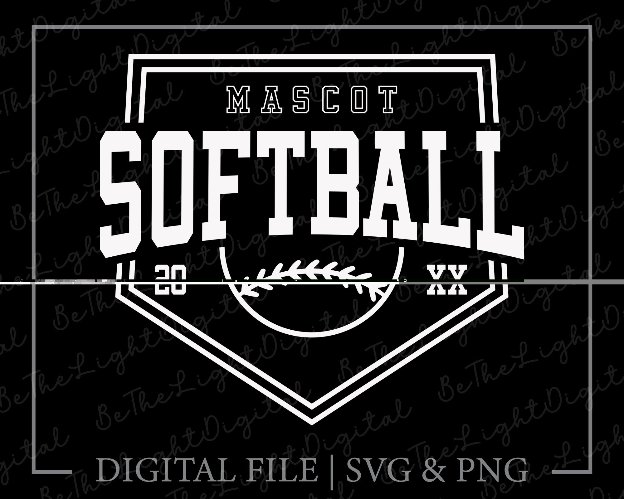 Softball Svg Mascot Svg Custom Svg Softball Base Svg Etsy