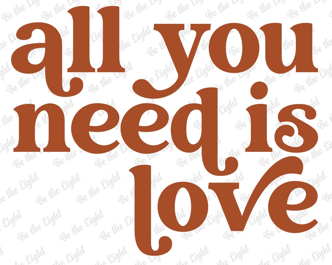 All You Need is Love Svg, Retro Svg, Valentine&rsquo;s Day Svg, Digital