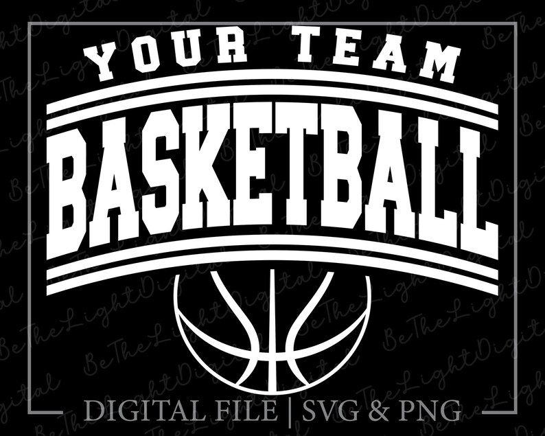 Custom Basketball Svg, Your Team Svg, Basketball Mascot Svg, Digital