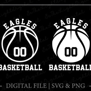 Eagles Basketball Svg, Mascot Svg, Basketball Decal Svg, Digital Downloads, Team Spirit Svg, Arc Svg, Basketball Svg, Svg Cut Files
