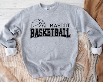 Basketball Mascot Svg, Custom Basketball Svg, Digital Download, Team Name Svg, Mascot Svg, Game Day Svg, Basketball Svg, Svg Cut File