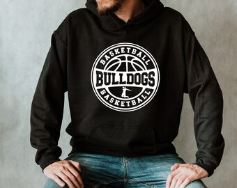Bulldogs Basketball Svg, Mascot Svg,  Silhouette Png, Sublimation Design, Digital Download, Game Day Svg, Cricut Cut Files, Bulldogs Svg
