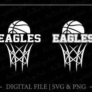 Eagles Basketball Svg, Hoop Svg, Team Spirit Svg, Sports Svg, Digital Download, Cricut, Basketball Lover Svg, Basketball Svg, Svg Cut File