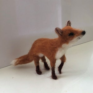 Needle felted fox