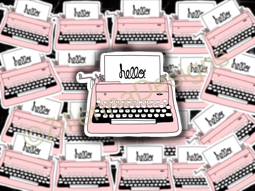 Typewriter Sticker, Waterproof Stickers, Gifts for Writers, Gifts for ...