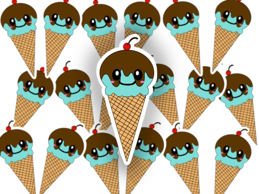 Ice Cream Sticker, Cute Food Stickers, Ice Cream Gifts, Ice Cream Lover