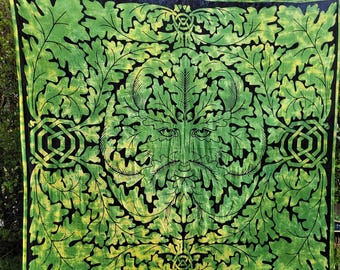 Green Man/Tree of Life/Celtic/ Throw  Double/king size Bedspread  Cover  Tapestry  Wall hanging