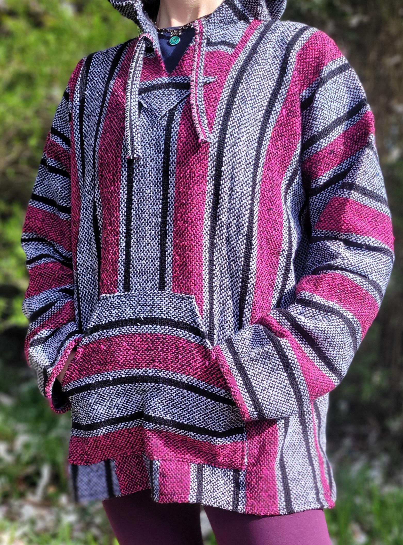 ジャケット・アウター 70s Mexican rug hoodie jacket Mexican Style Jacket - Etsy