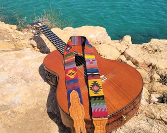 Handwoven Indigenous American Design Excellent Quality Guitar or Bass Strap Ethically Made