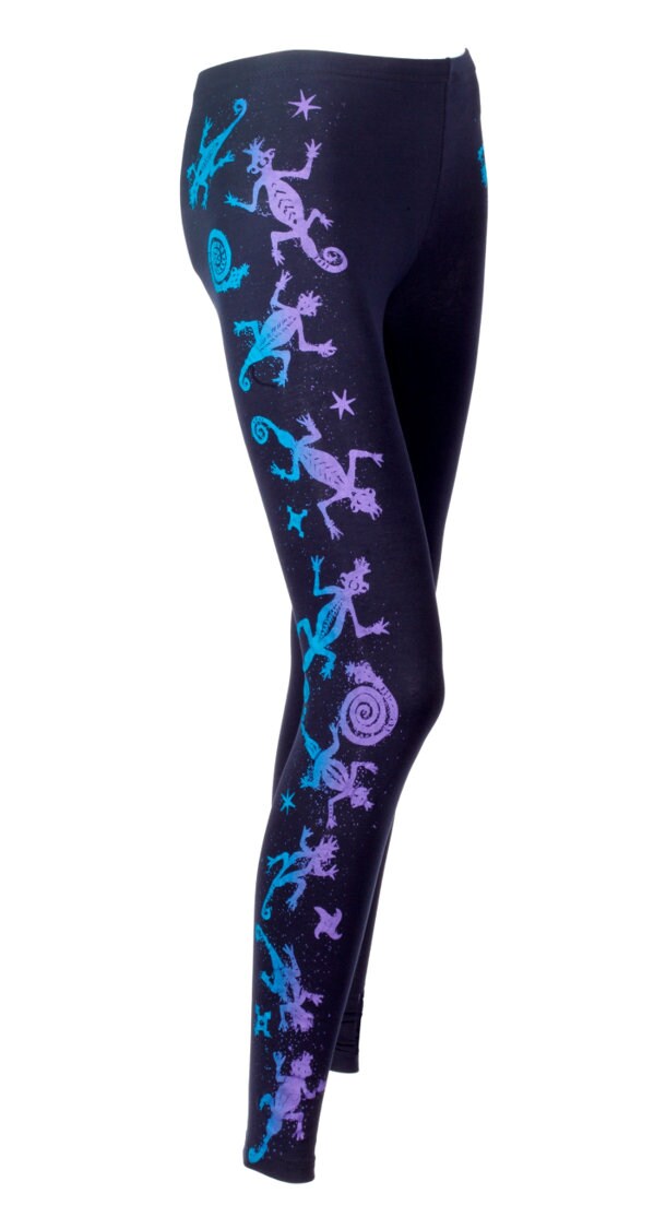 Hand Printed Yoga Leggings | Etsy