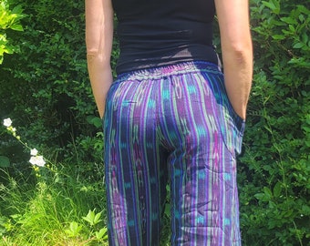 Traditional Handwoven Light Cotton Guatemalan Baggy Summer Trousers