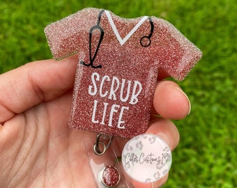 Scrub Life Badge Reel, Nurse Badge Reel, Nurse Gift -  Canada